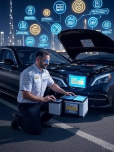 Read more about the article Fastest Car Battery Replacement at Home in Dubai – Premium & Genuine Service