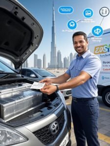Read more about the article 🔋 On-Site Battery Replacement – Car Battery Replacement in Dubai