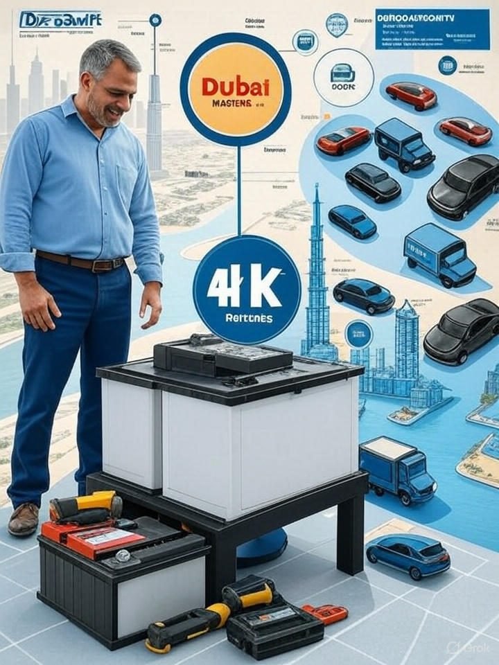 Auto parts markets and hypermarkets in Dubai with car battery price comparison and EuroSwift installation service.