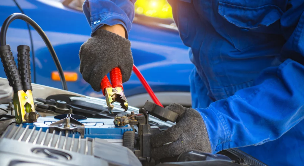 Car battery replacement service at customer’s home in Dubai