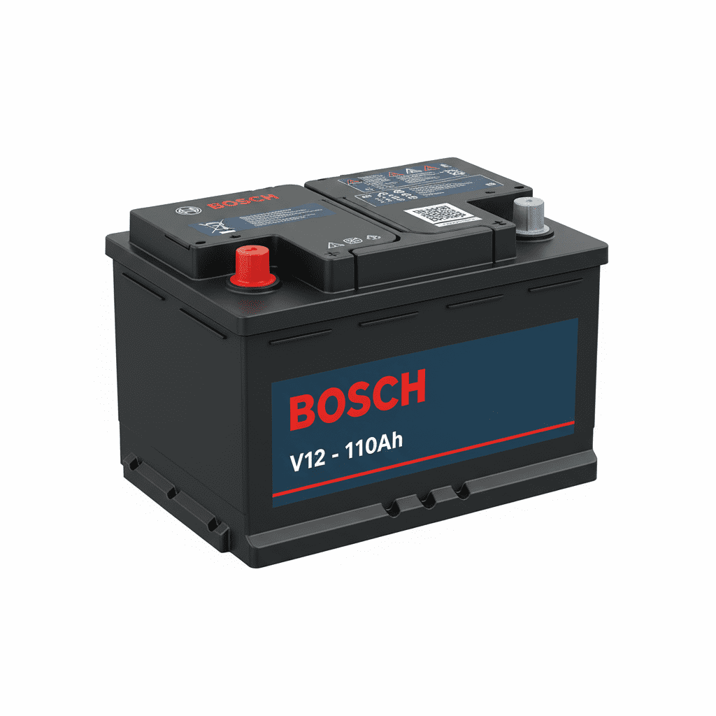 Bosch V12 110Ah battery full-frame view