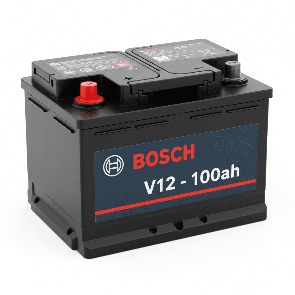 Bosch V12 100Ah battery full-frame view