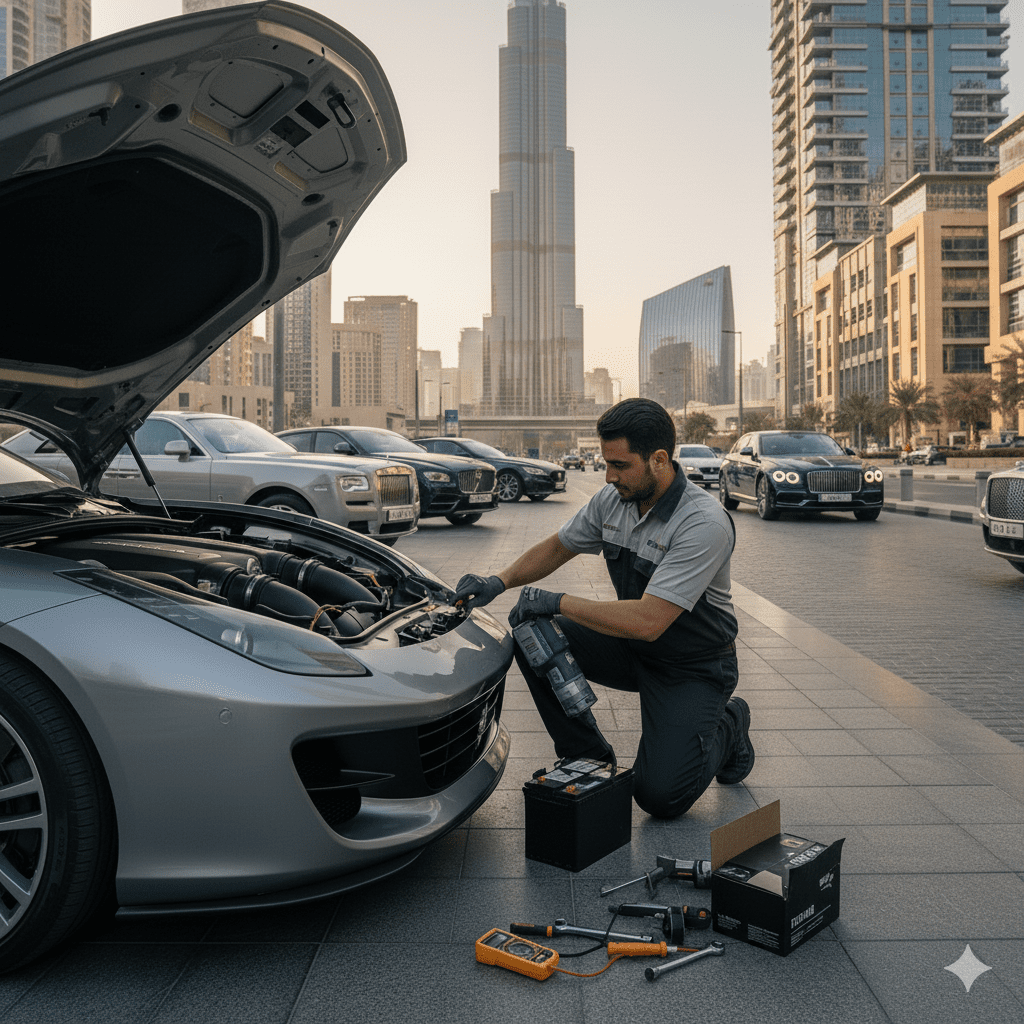 Car Battery Replacement Service in Business Bay Dubai