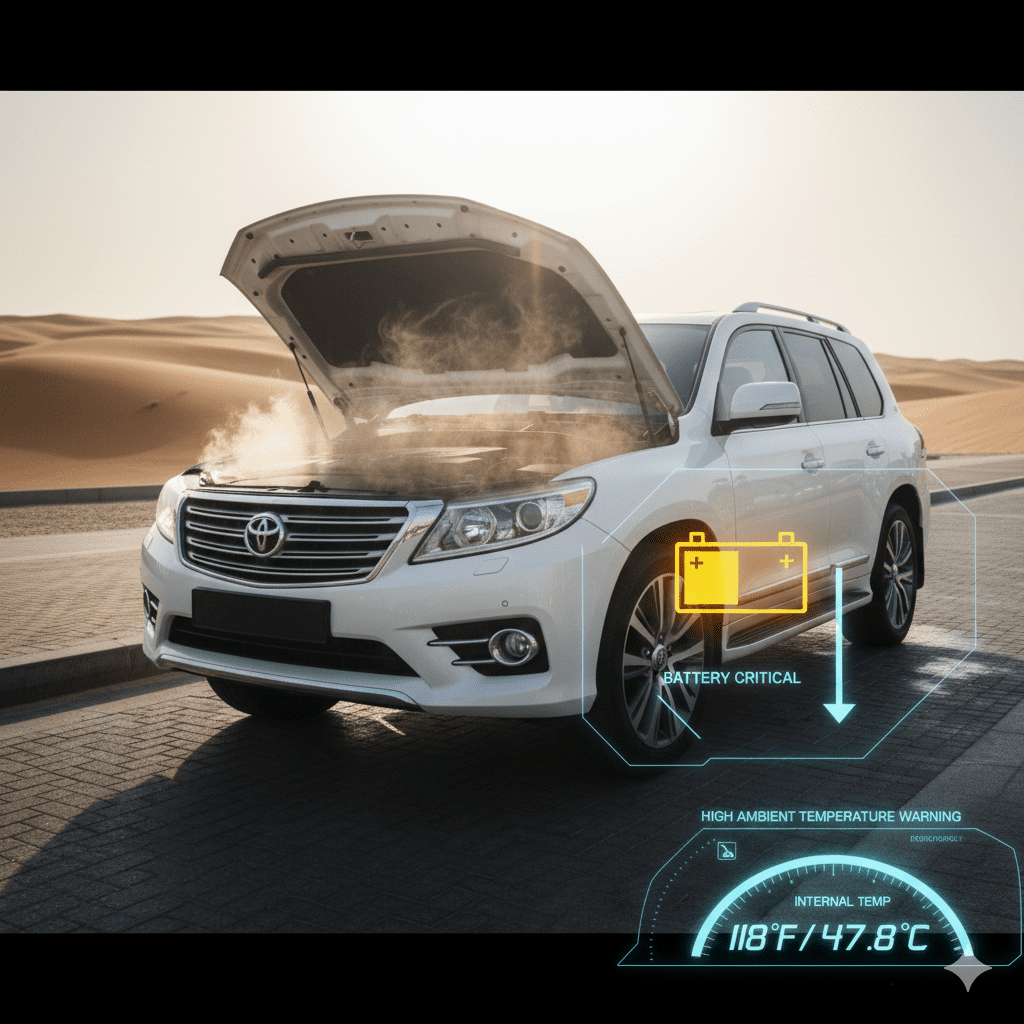 Why Parked Cars in Sun Lose Battery Charge Dubai