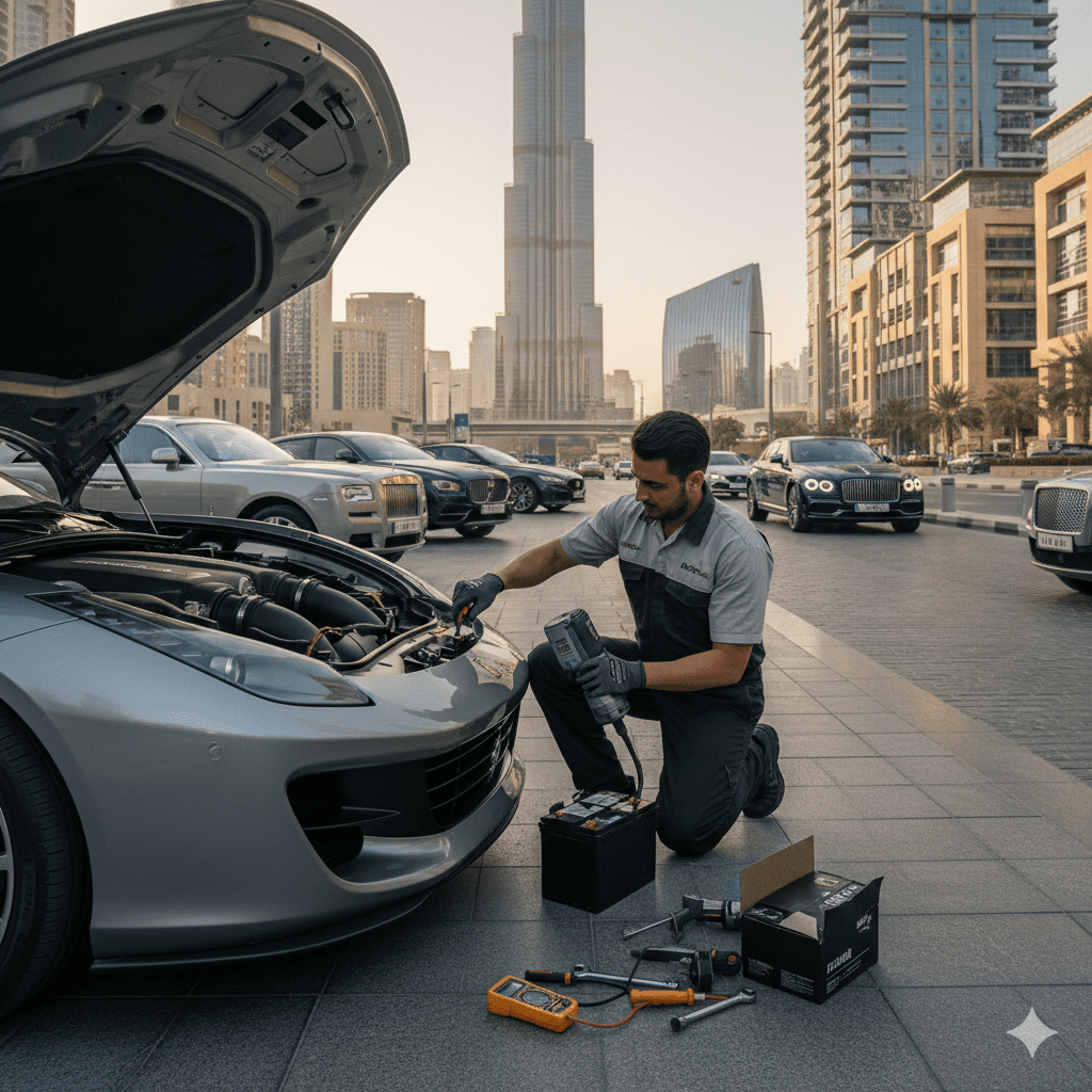 Car Battery Replacement Service in Downtown Dubai