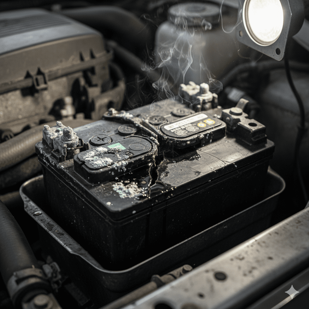 Dangers of Leaking Car Batteries Dubai