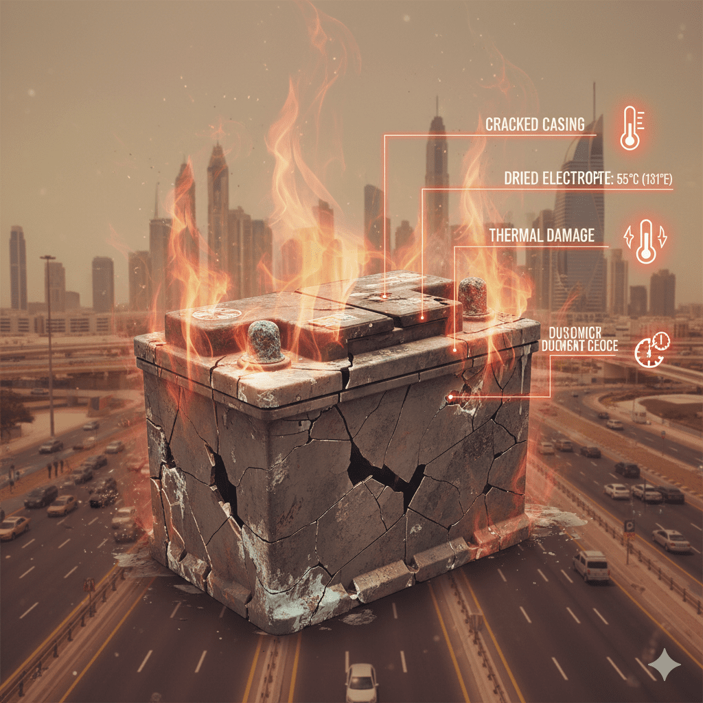 Battery wear and tear in Dubai climate.