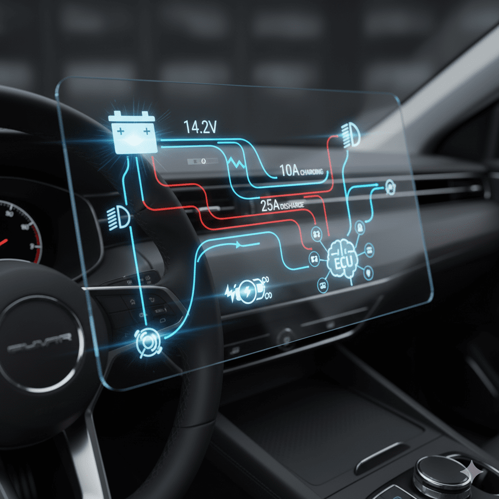Car battery amperage effect on performance chart.