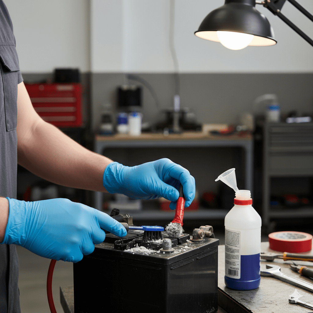 preparing car batteries for storage