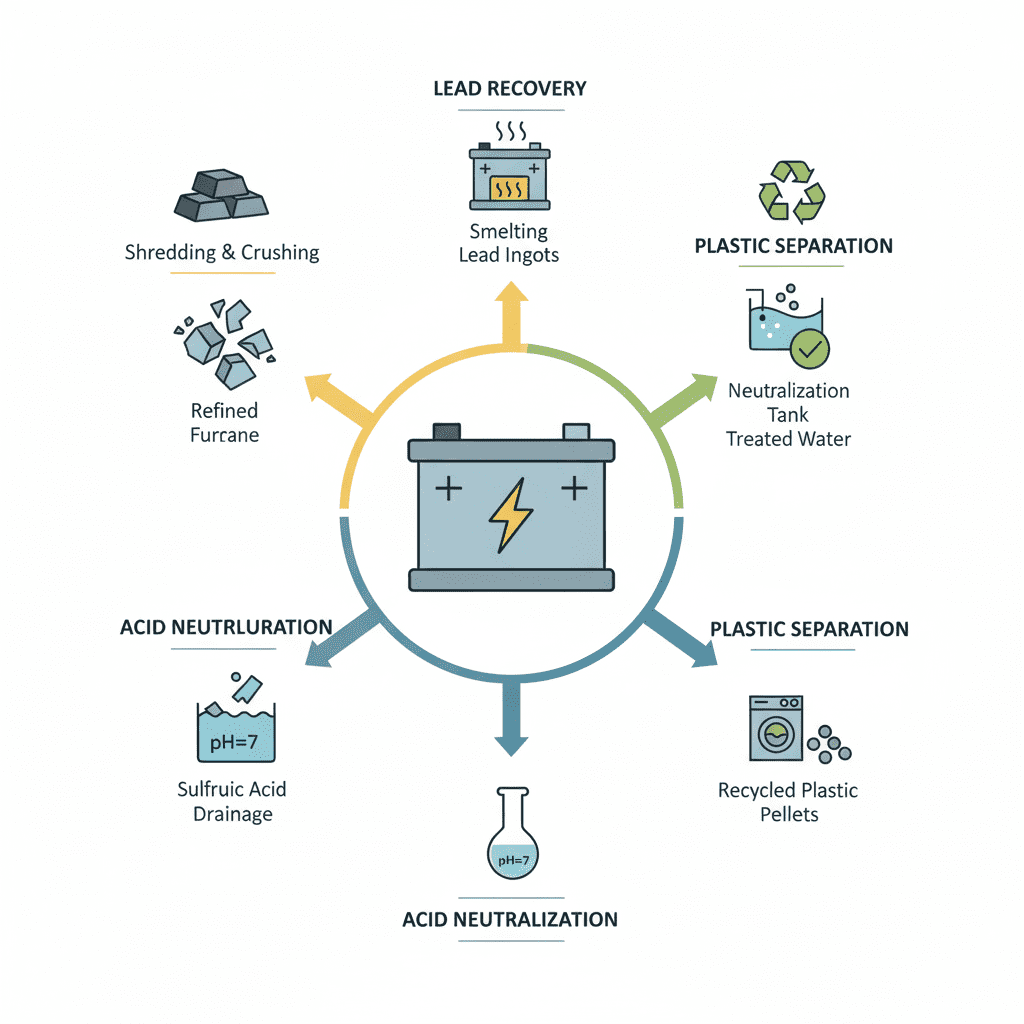 Diagram showing internal recycling mechanics.