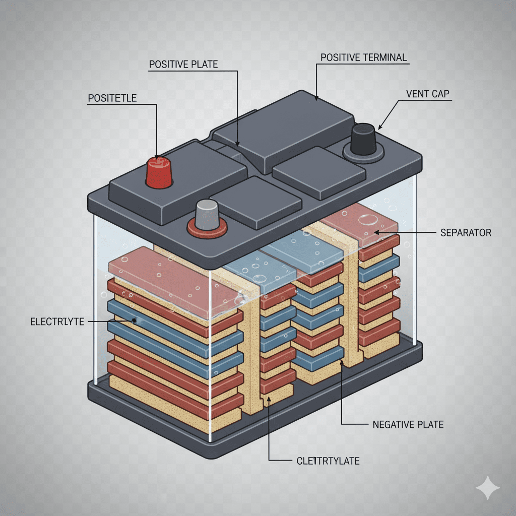 Components of a Car Battery Explained – Complete 2025 Guide