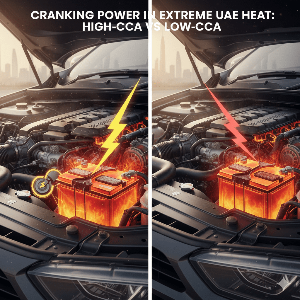 Why UAE Cars Need High-CCA Batteries Dubai