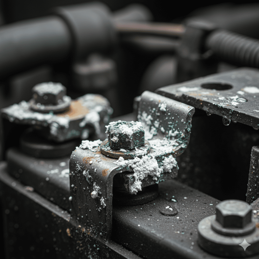 battery acid corrosion damage