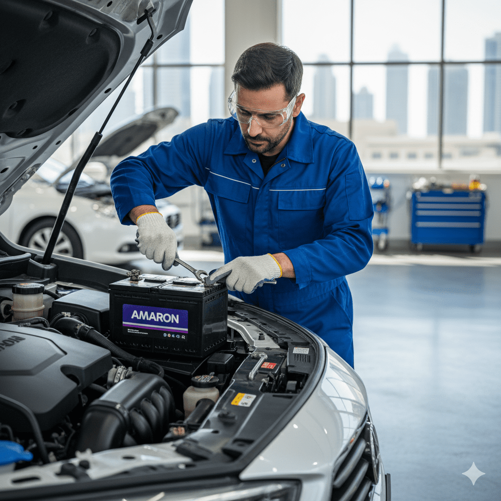 professional battery installation Dubai