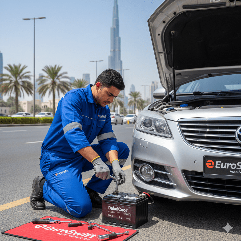 Professional Setup for Car Battery Replacement in Dubai