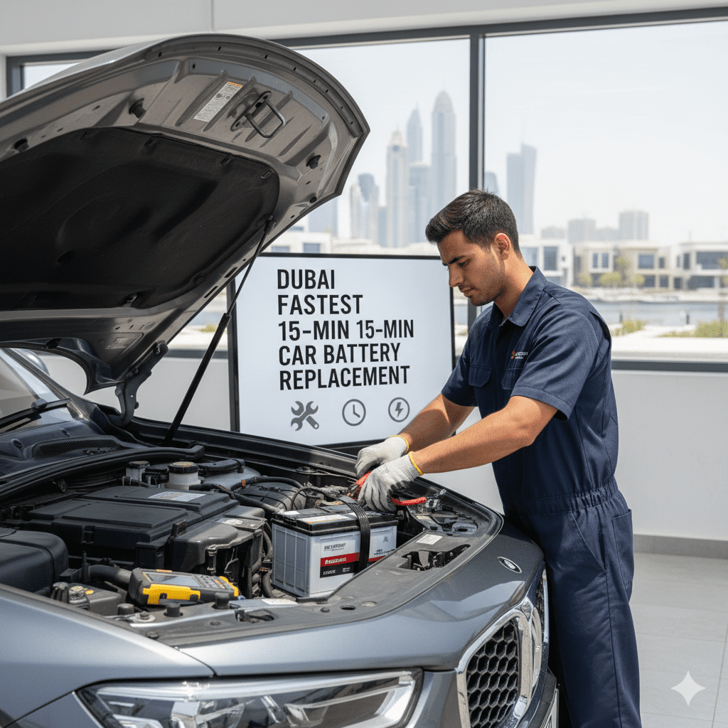 Car Battery Replacement in Bluewaters Dubai