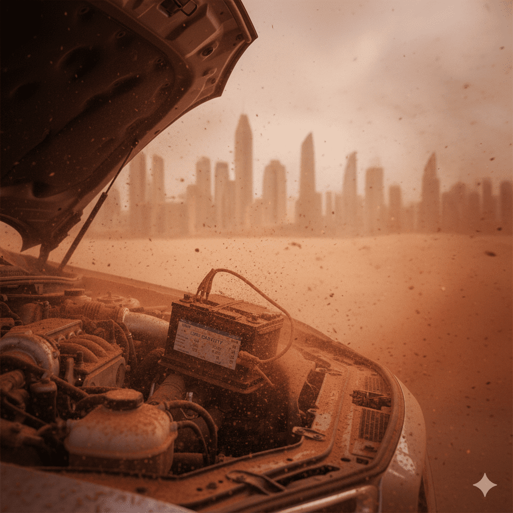 Effect of Sandstorms on Car Battery Performance