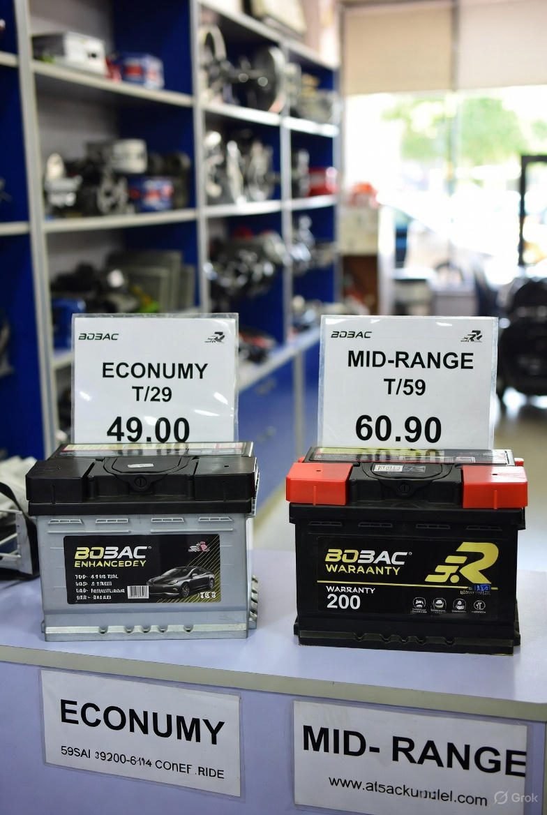 Comparison of cheap and standard car batteries in Dubai