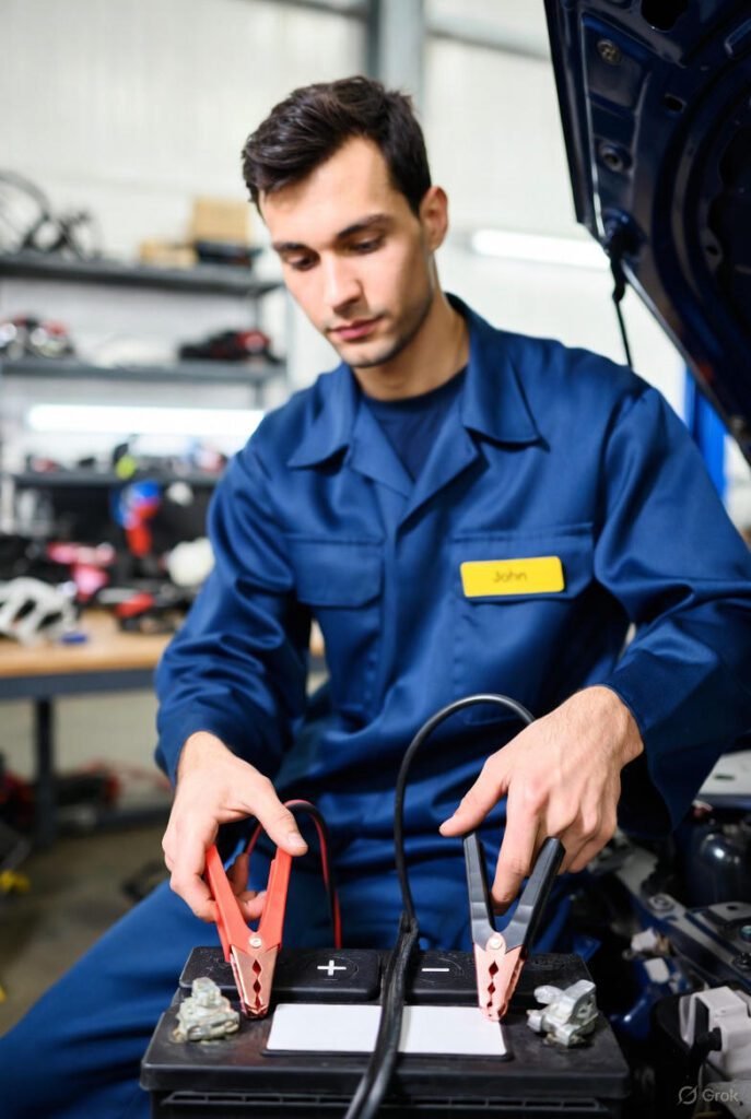 Professional Battery Jump-Start Service Professional Jump-Starting a Car Battery Safely
