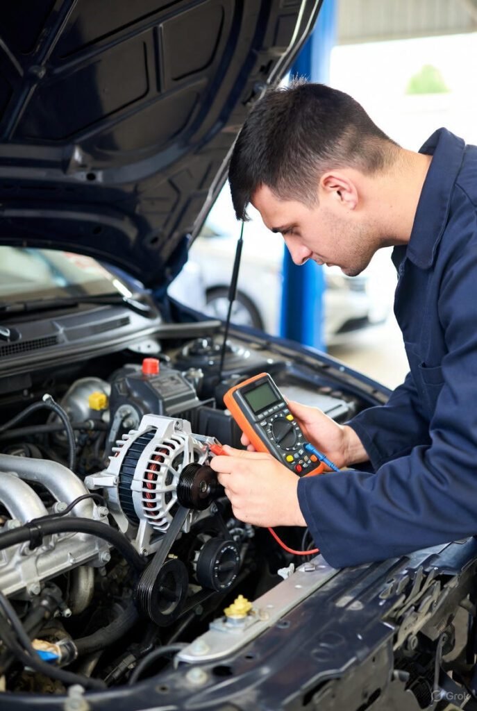 alternator failure causing car battery not charging