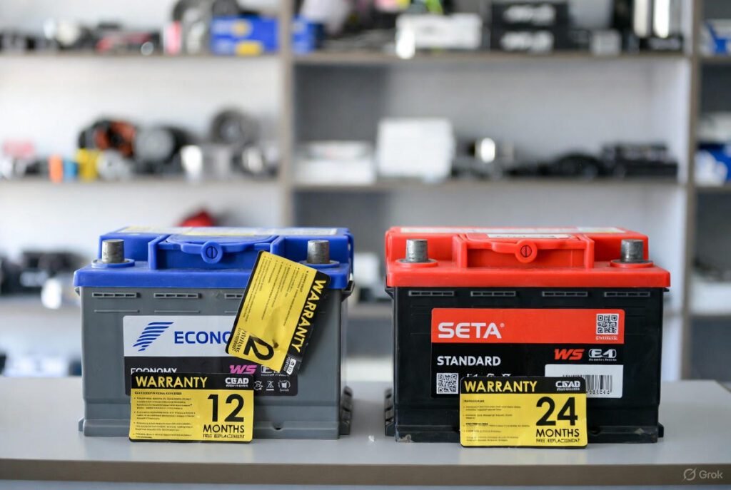 Comparison of cheap and standard car batteries in Dubai