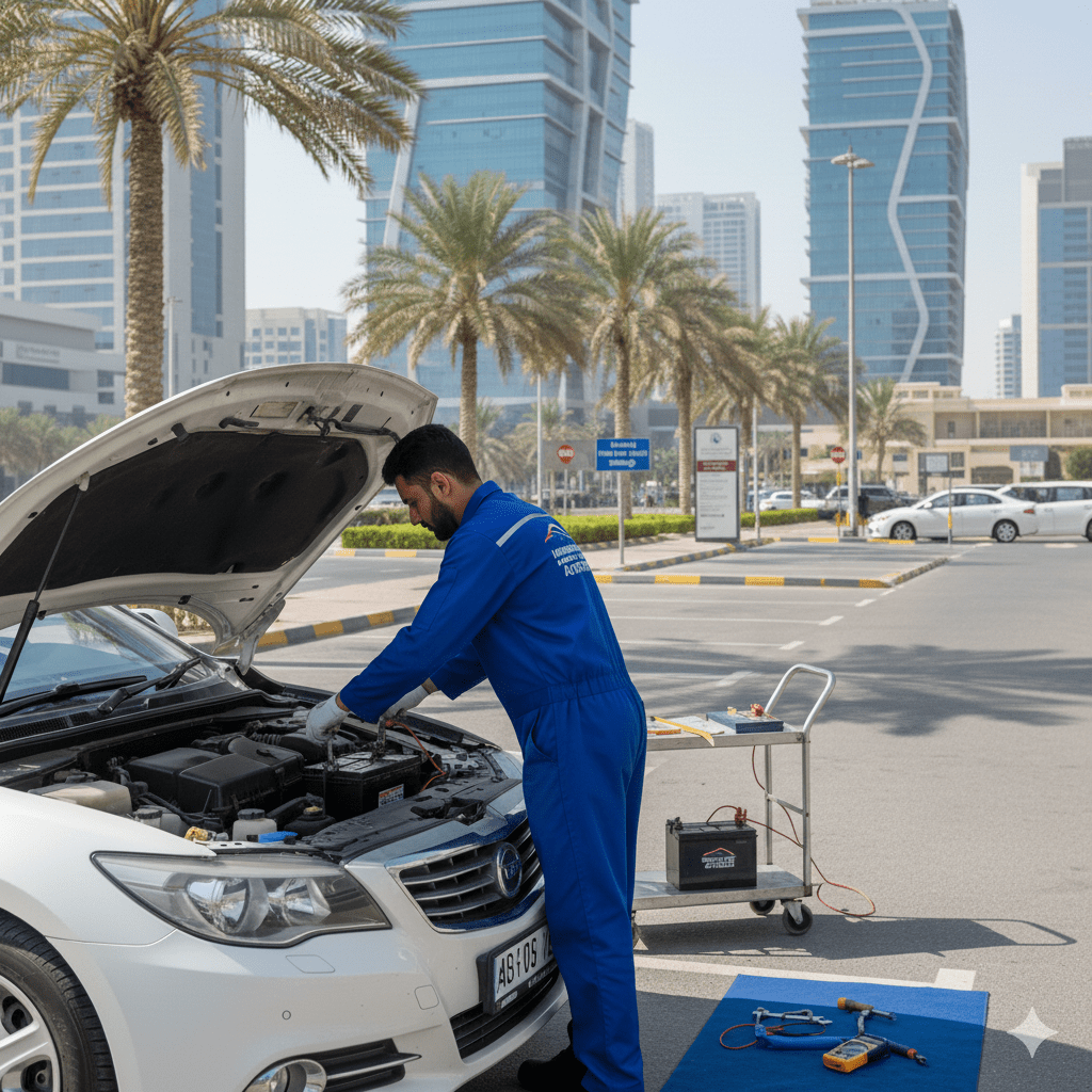 Car Battery Replacement Near Marina Mall Dubai