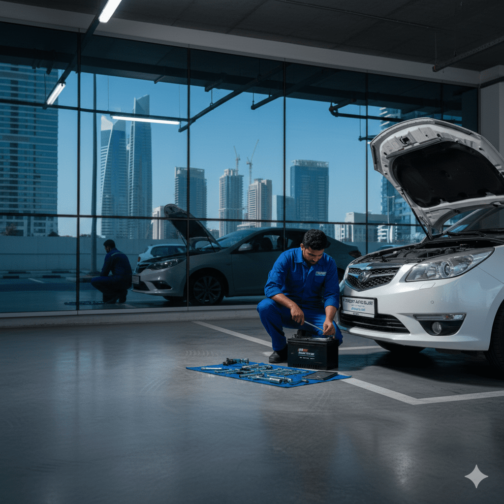 Car Battery Replacement in Internet City Dubai