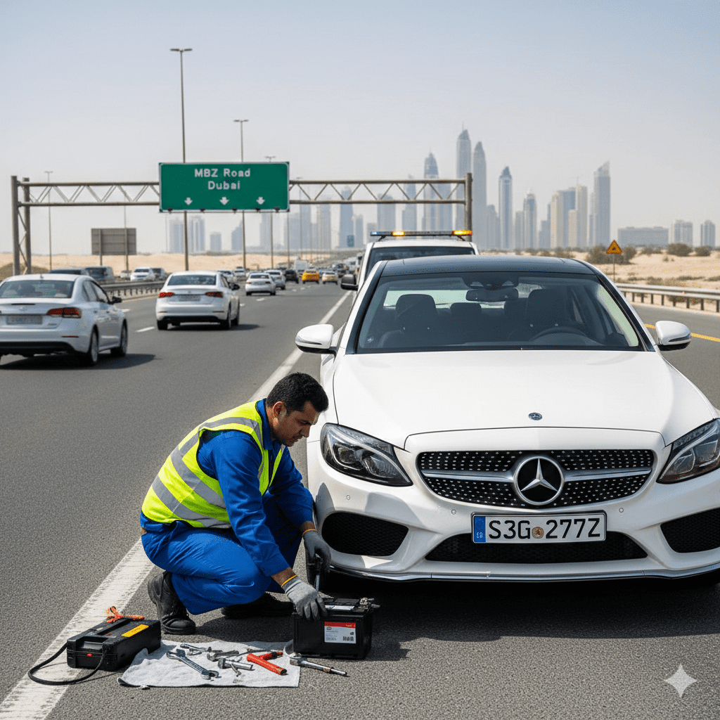 Car Battery Replacement Near MBZ Road by expert technician