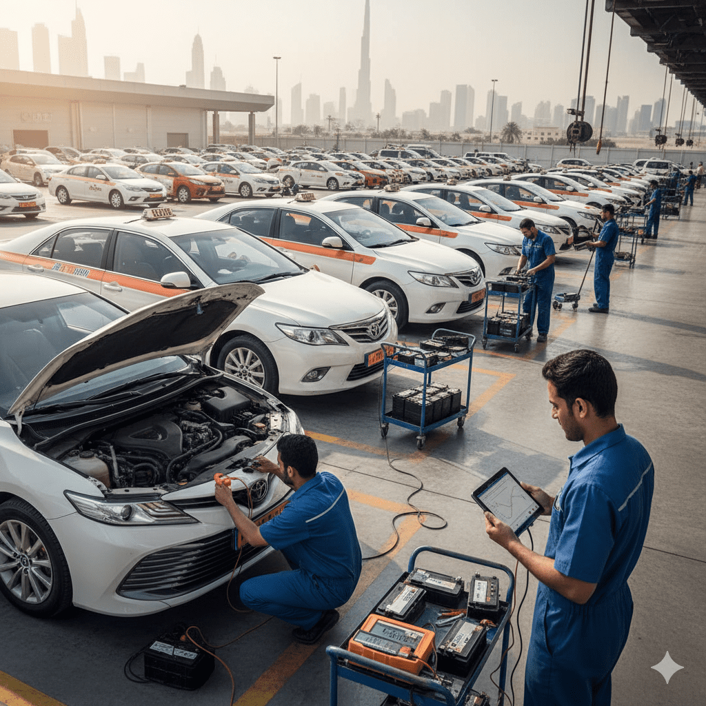 Fleet Battery Replacement and Starter Testing Dubai