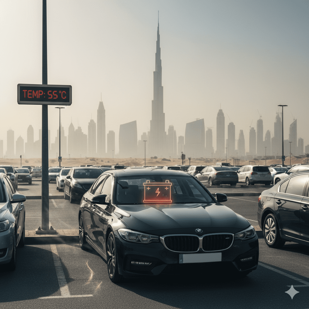 Hot Parking Areas Increasing Car Battery Self-Discharge in Dubai