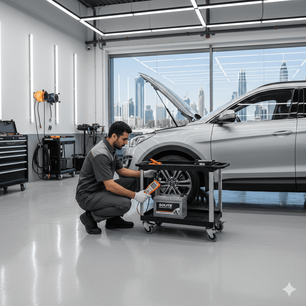 Hyundai car battery replacement Dubai
