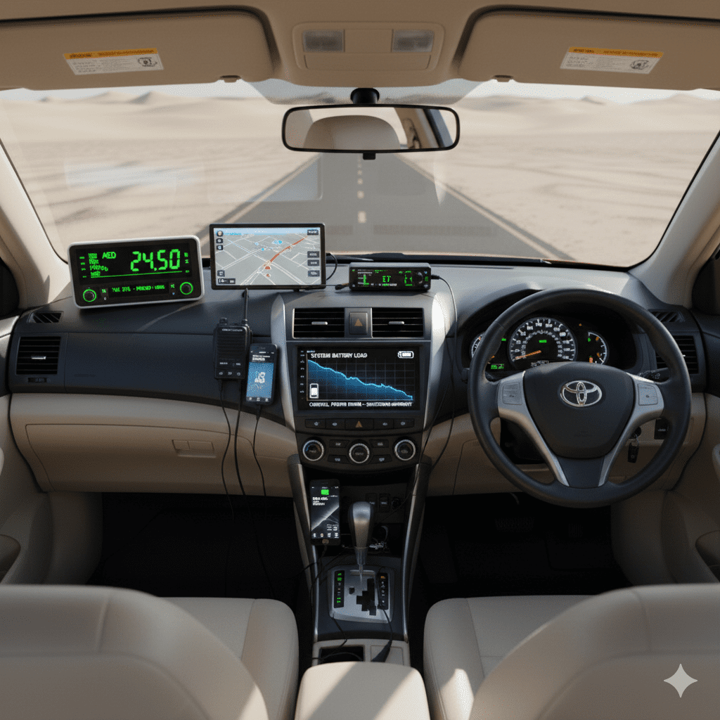 “Taxi electronics increasing battery load.”