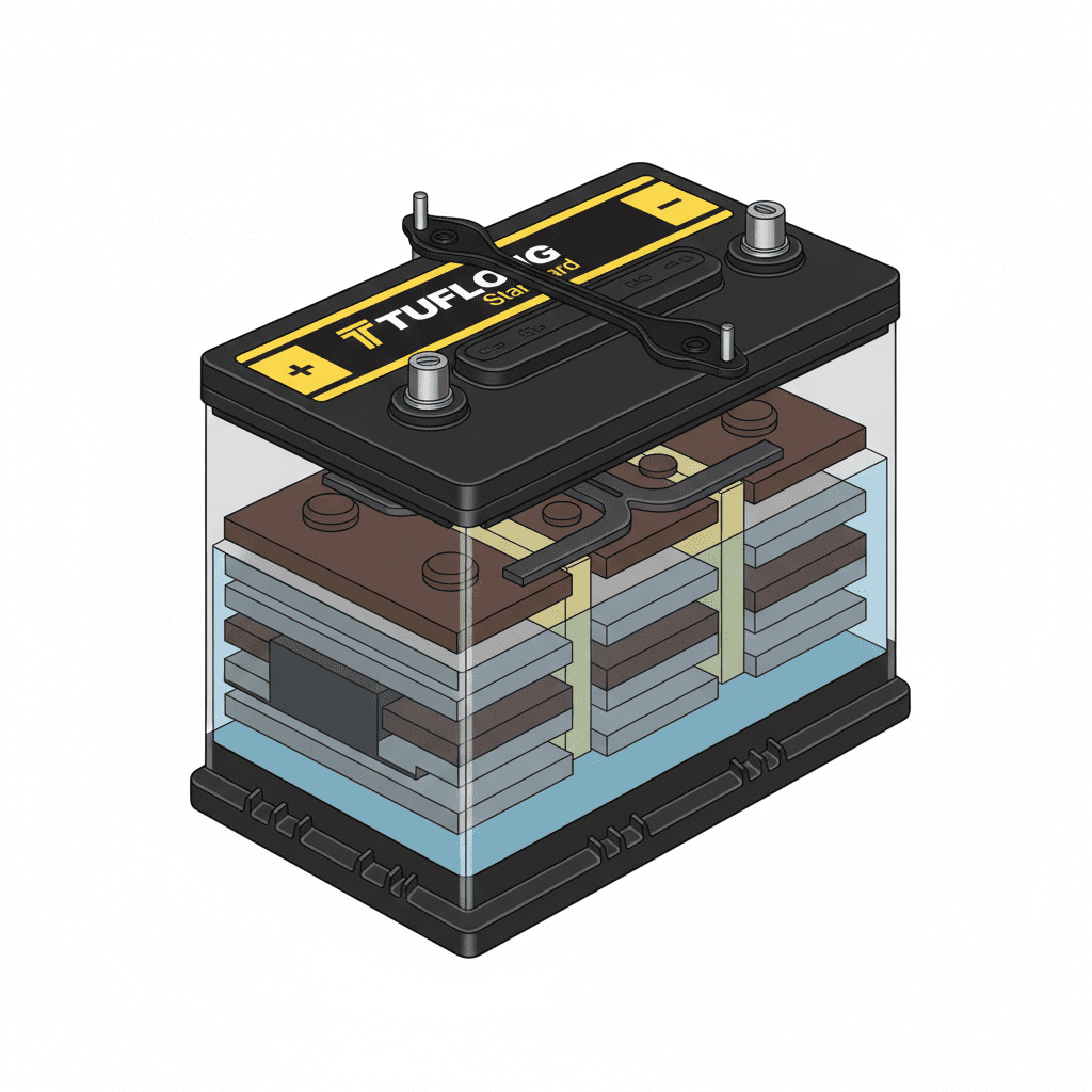 Internal structure of TUFLONG Standard Battery