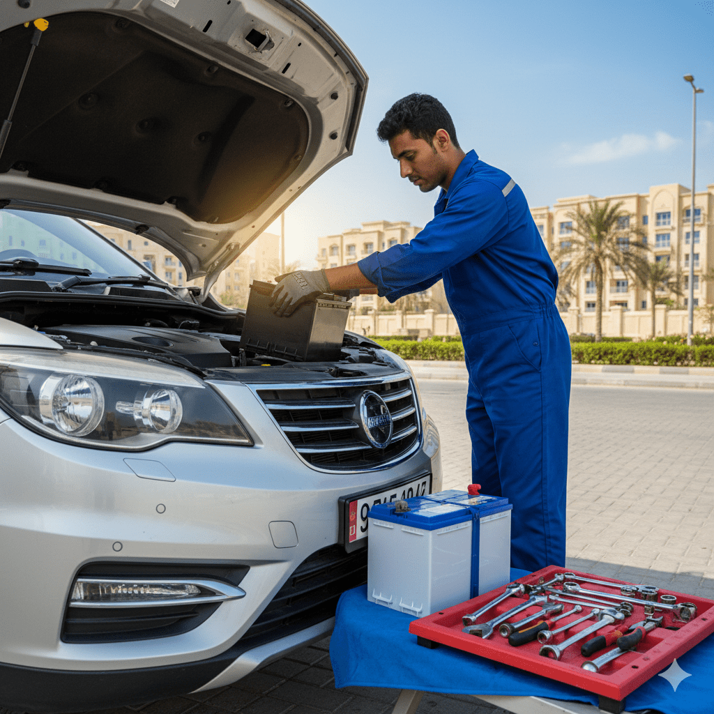 Fleet Car Battery Replacement and Energy Check Dubai