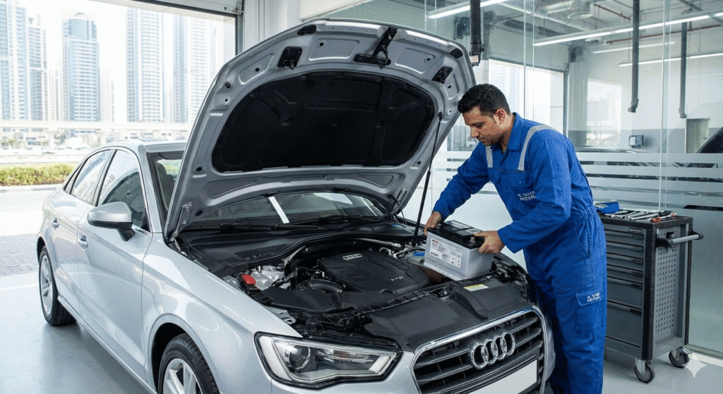 how to replace car battery Dubai