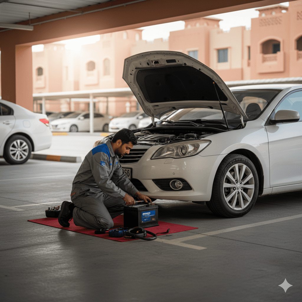 Car Battery Replacement in Remraam Dubai