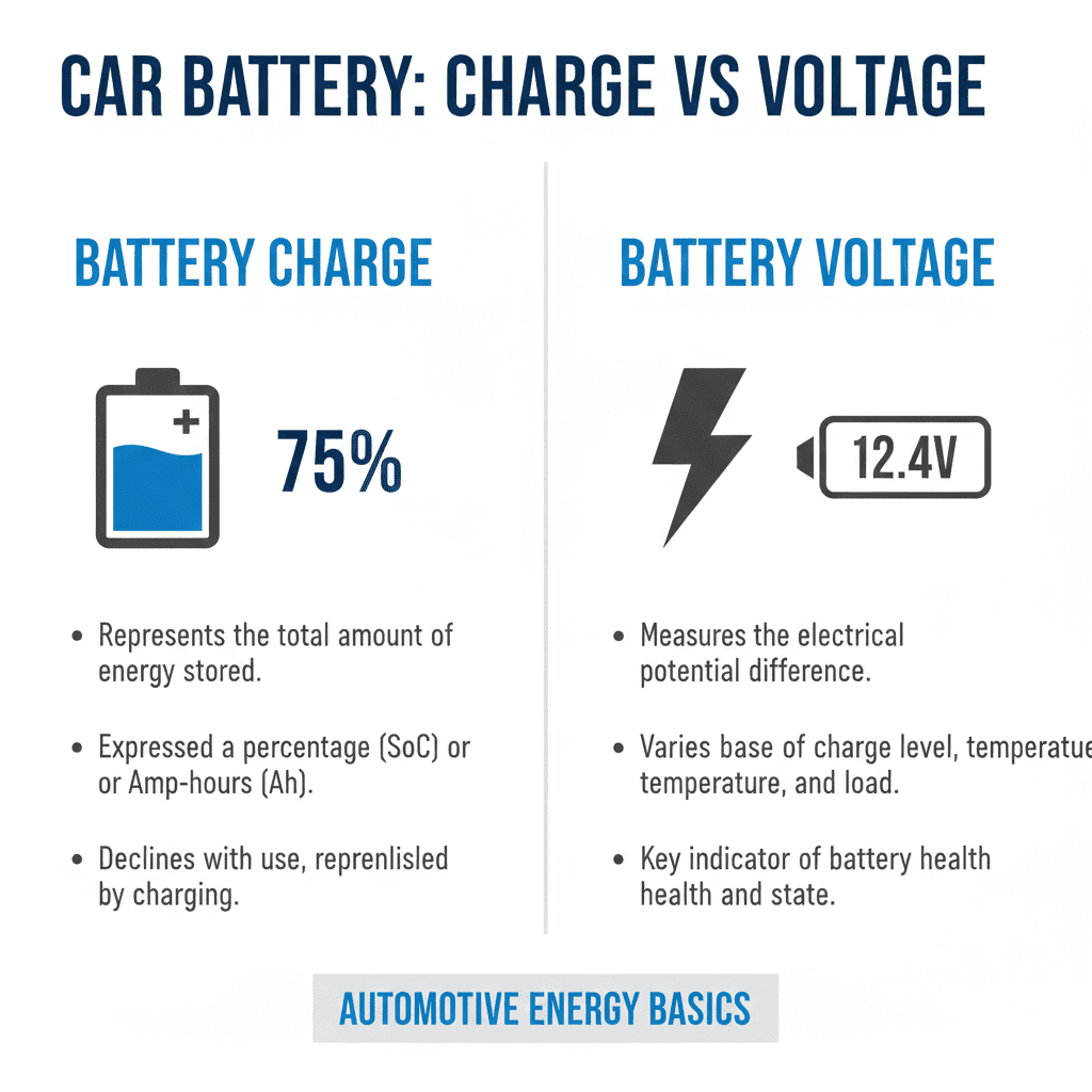 Difference Between Battery Charge and Voltage IN Dubai