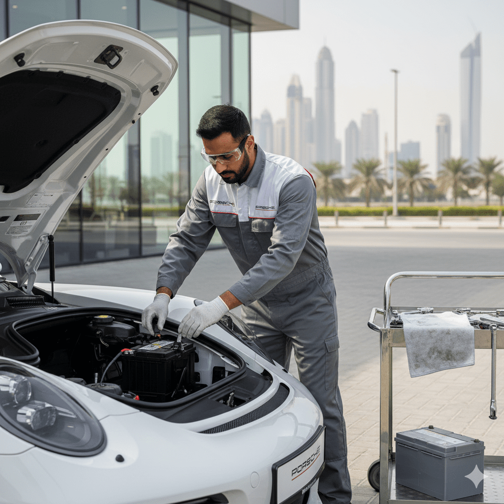 Porsche Car Battery Replacement Dubai