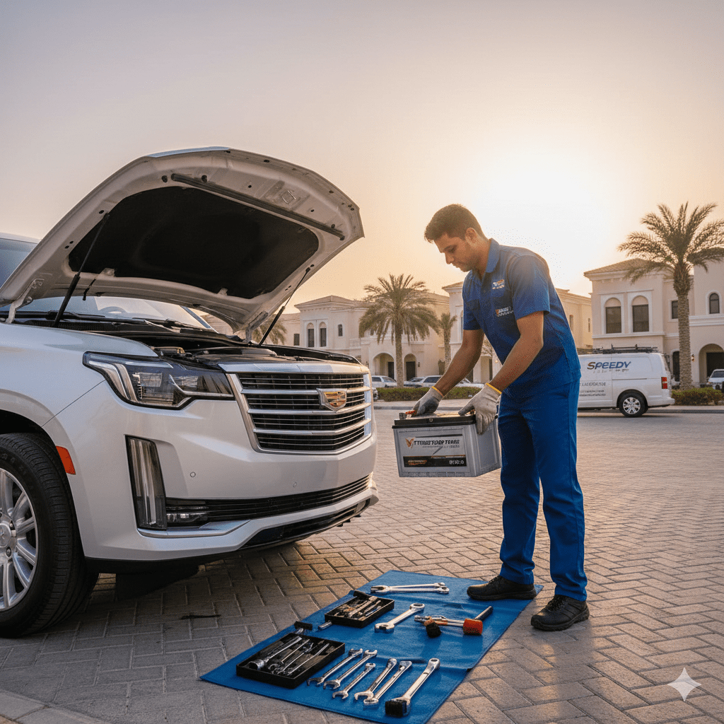 Car Battery Replacement in Villanova Dubai