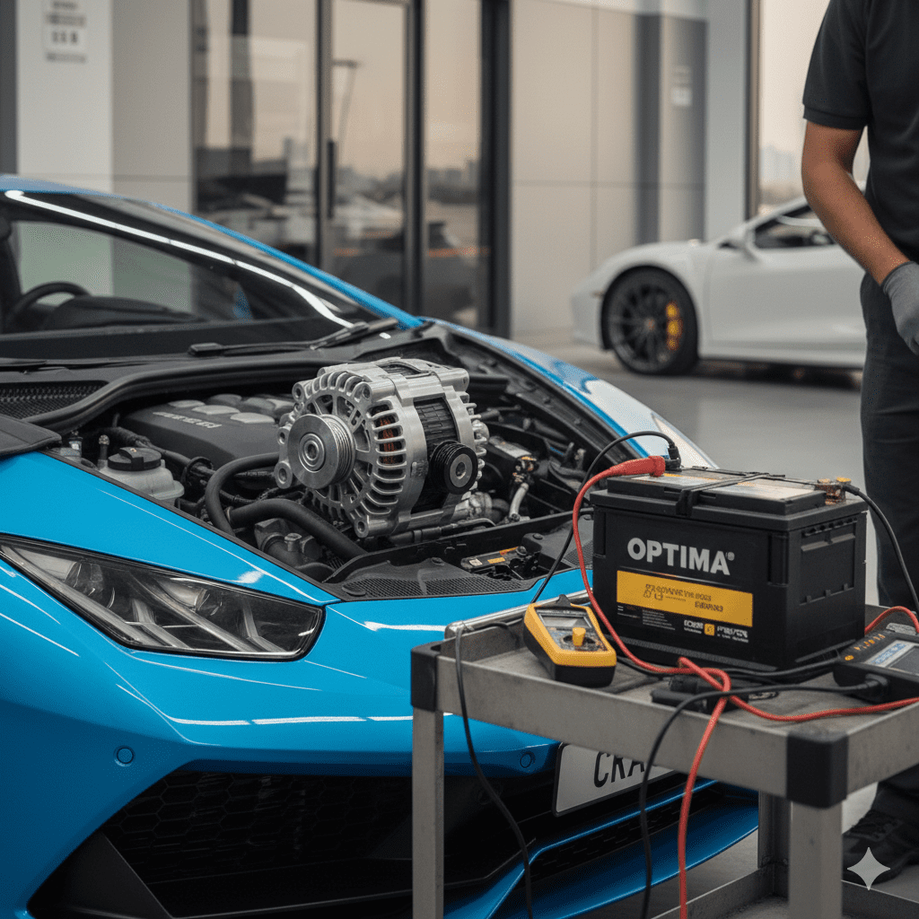 Car alternator and battery charging system repair in Dubai
