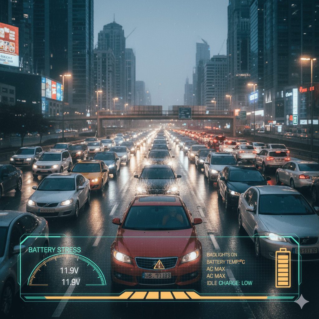 Why Heavy Traffic Engines Stress Batteries Dubai
