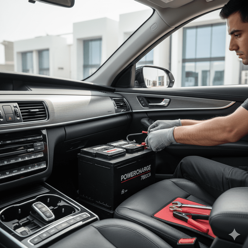 Car battery replacement in D3 Dubai
