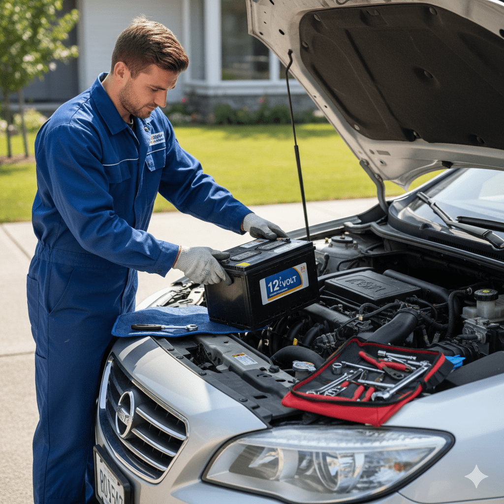 On-site battery replacement supporting long-term sustainability