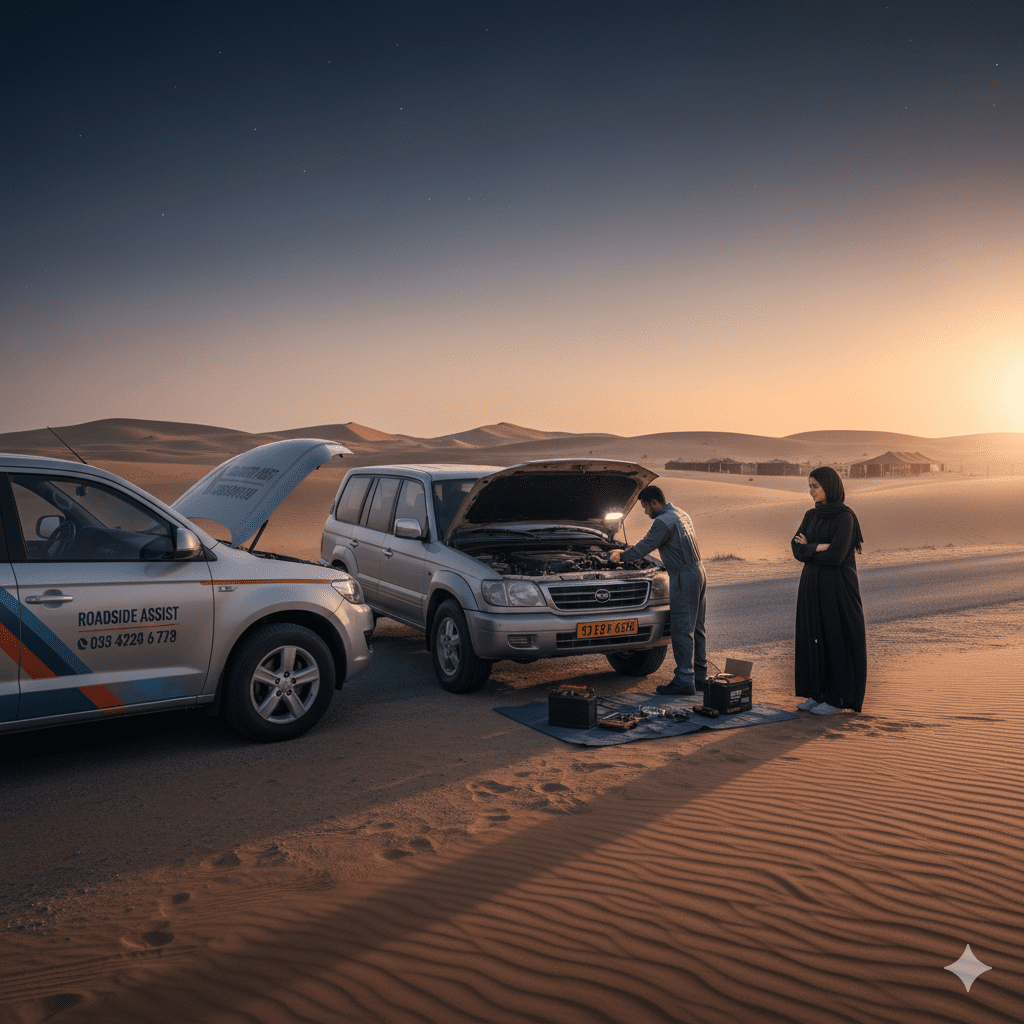 Car Battery Replacement in Al Marmoom Dubai