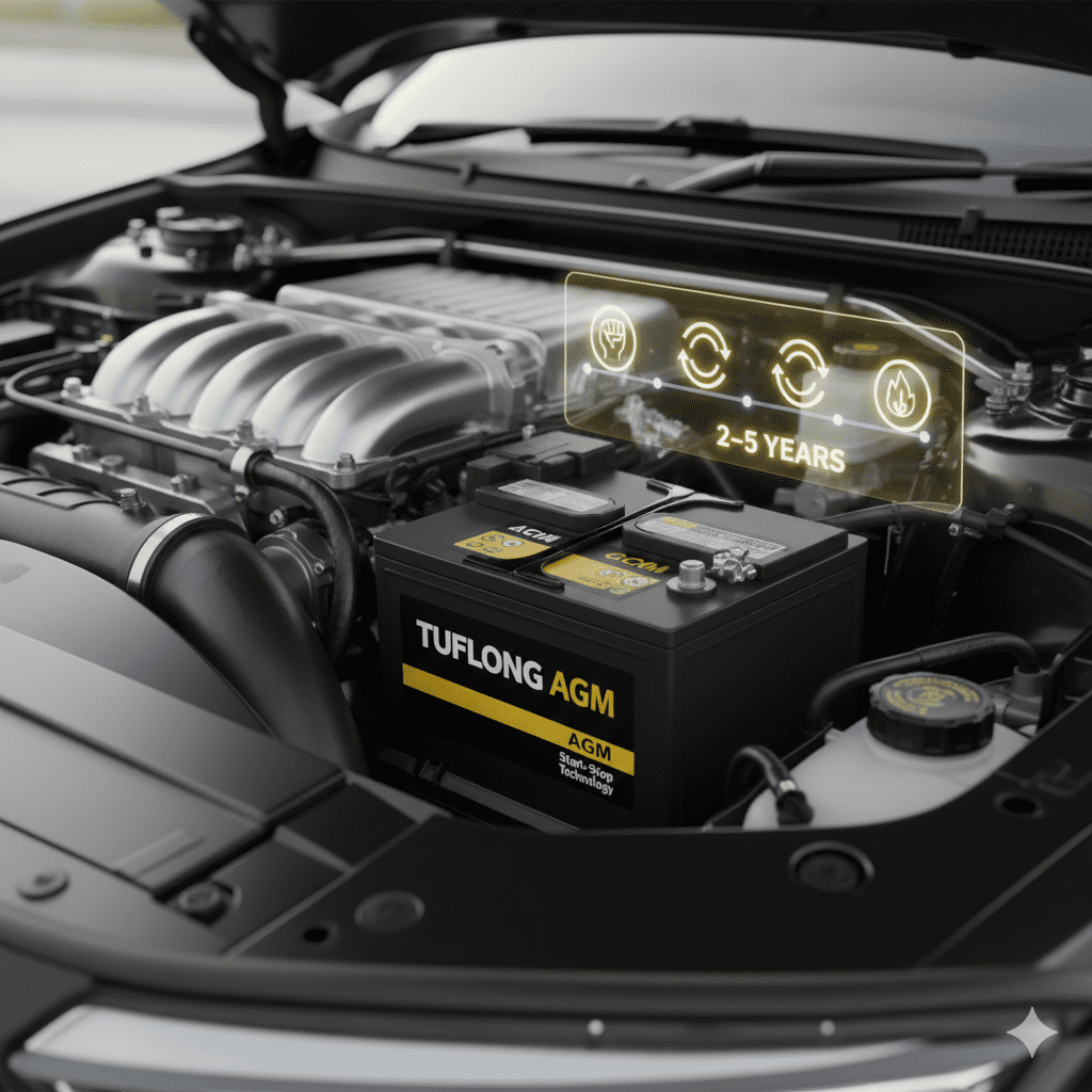 TUFLONG AGM Absorbent Glass Mat Battery lifespan and durability