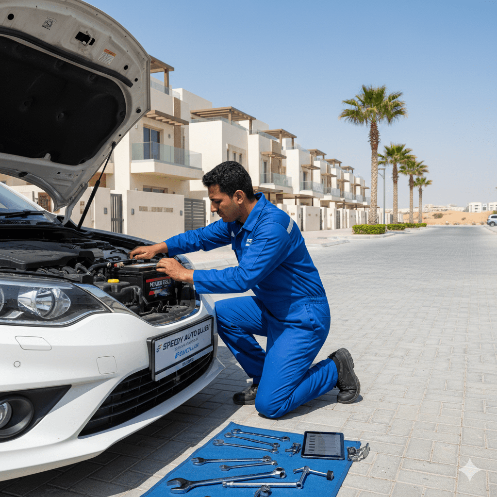 Car Battery Replacement in Al Furjan Dubai