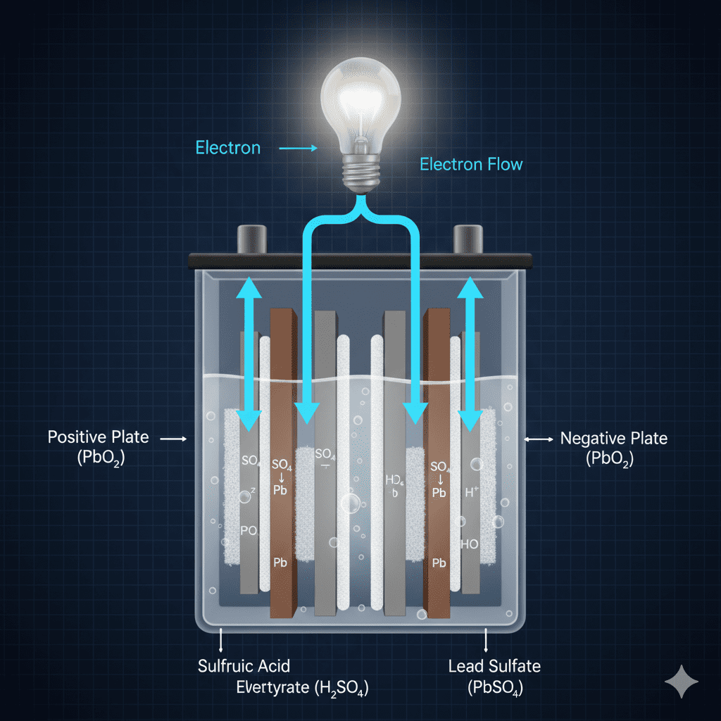 Energy Conversion Process Inside Batteries Dubai