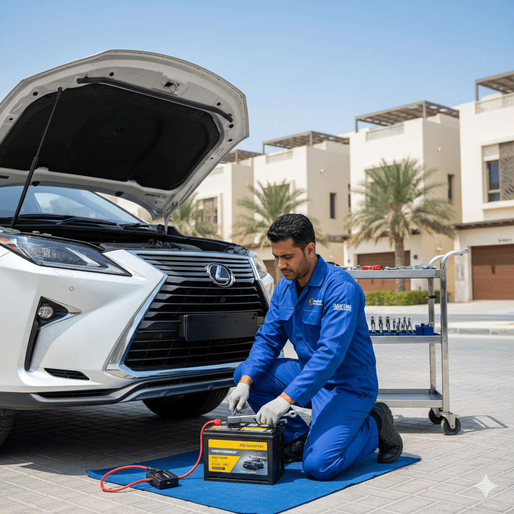 Car Battery Replacement in Remraam Dubai