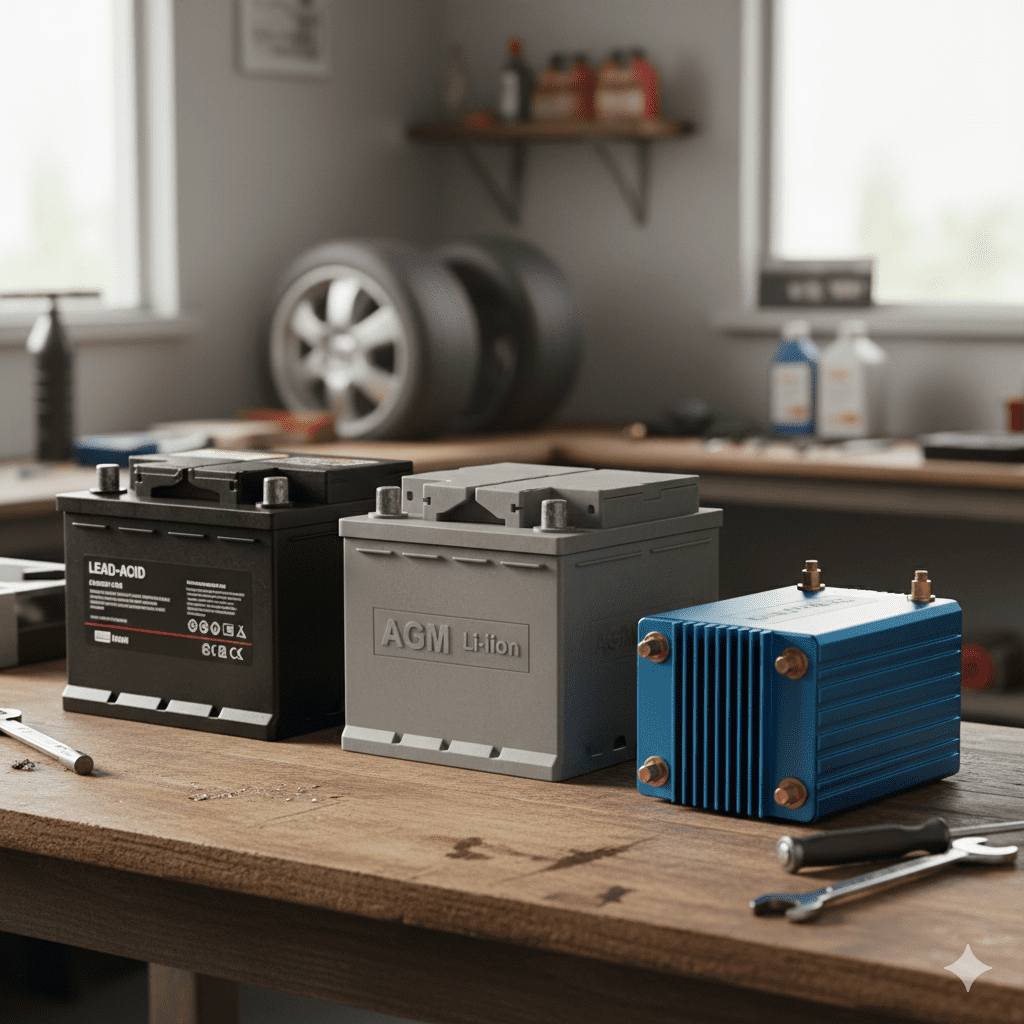 The Differences Between Lead-Acid, AGM, and Lithium Car Batteries