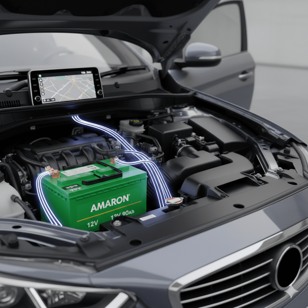 Stable electrical supply car battery delivering consistent power